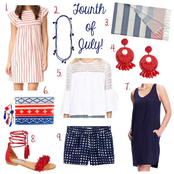 What to wear on the Fourth of July via Peaches In A Pod blog.